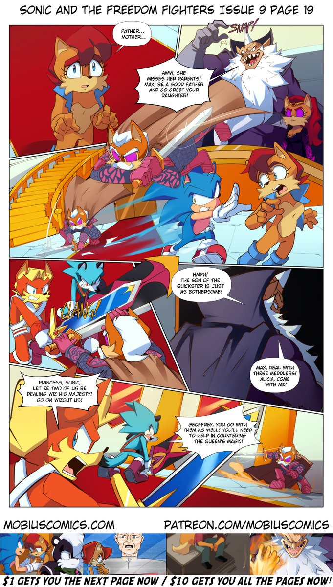 mobius_comics's tweet photo. Art: Kakashihata
Here’s the newest page of Sonic and the Freedom Fighters! Help support this comic by retweeting, visiting the site, or being a patron! Every bit helps and thank you very much!
#Sonic #SonicTheHedgehog #fanart https://t.co/jAAYegTfPX
