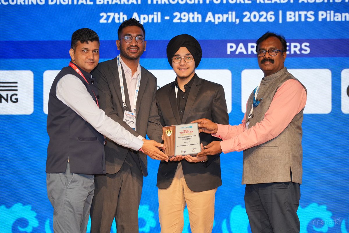 Team_InnSpark's tweet photo. From the floor at CERT-In Samvaad 2026.

Govindamrit G &amp; Gurjot Singh on BLE wearable ecosystem security and UPPGW vulnerabilities.

Appreciate the CERT-In team for the opportunity to present.

#CyberSecurity #CERTIn #Samvaad #InnsparkSolutions https://t.co/kjBpkFifkj
