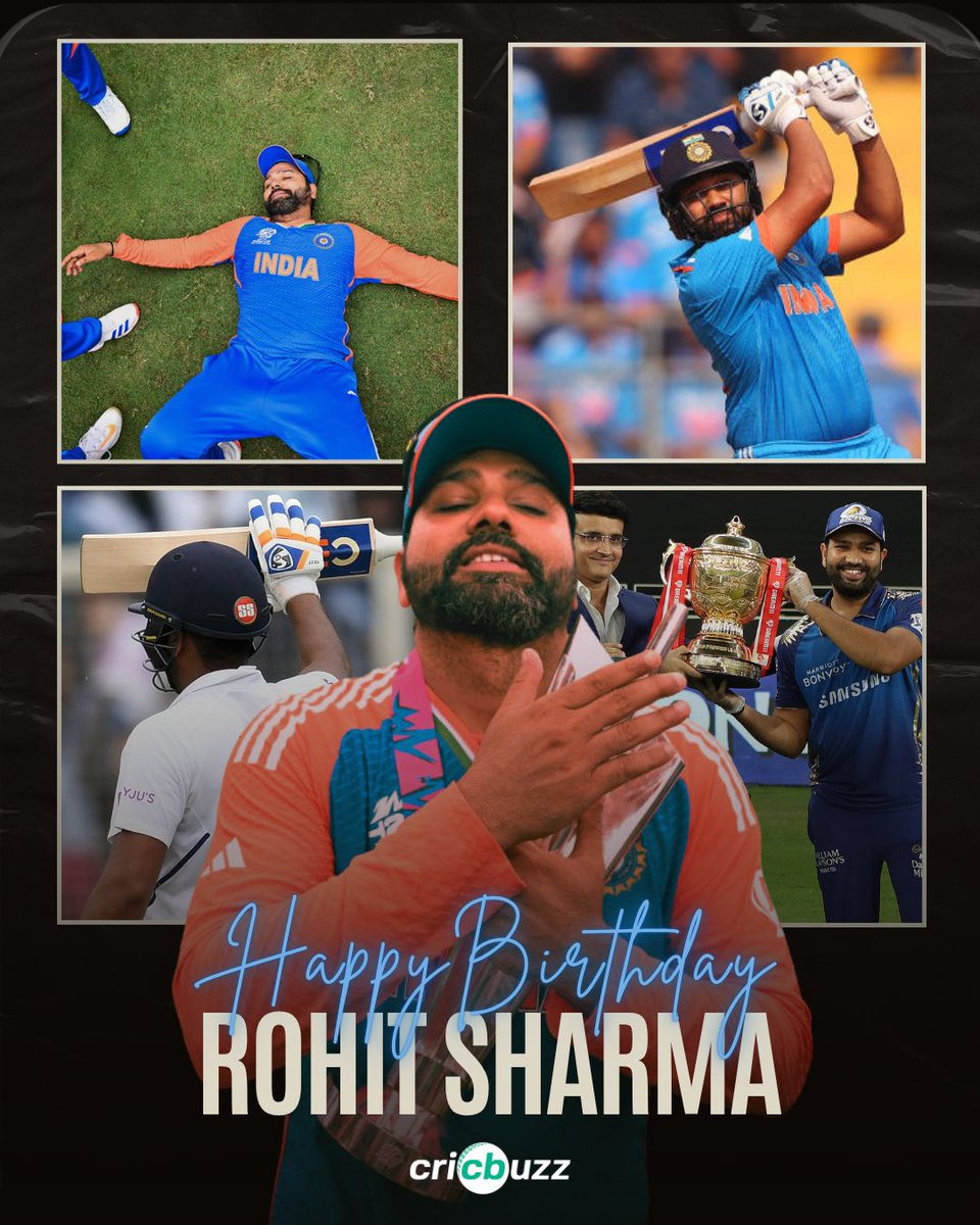 cricbuzz's tweet image. Happy birthday, Rohit Sharma!

What's your favourite Hitman memory?