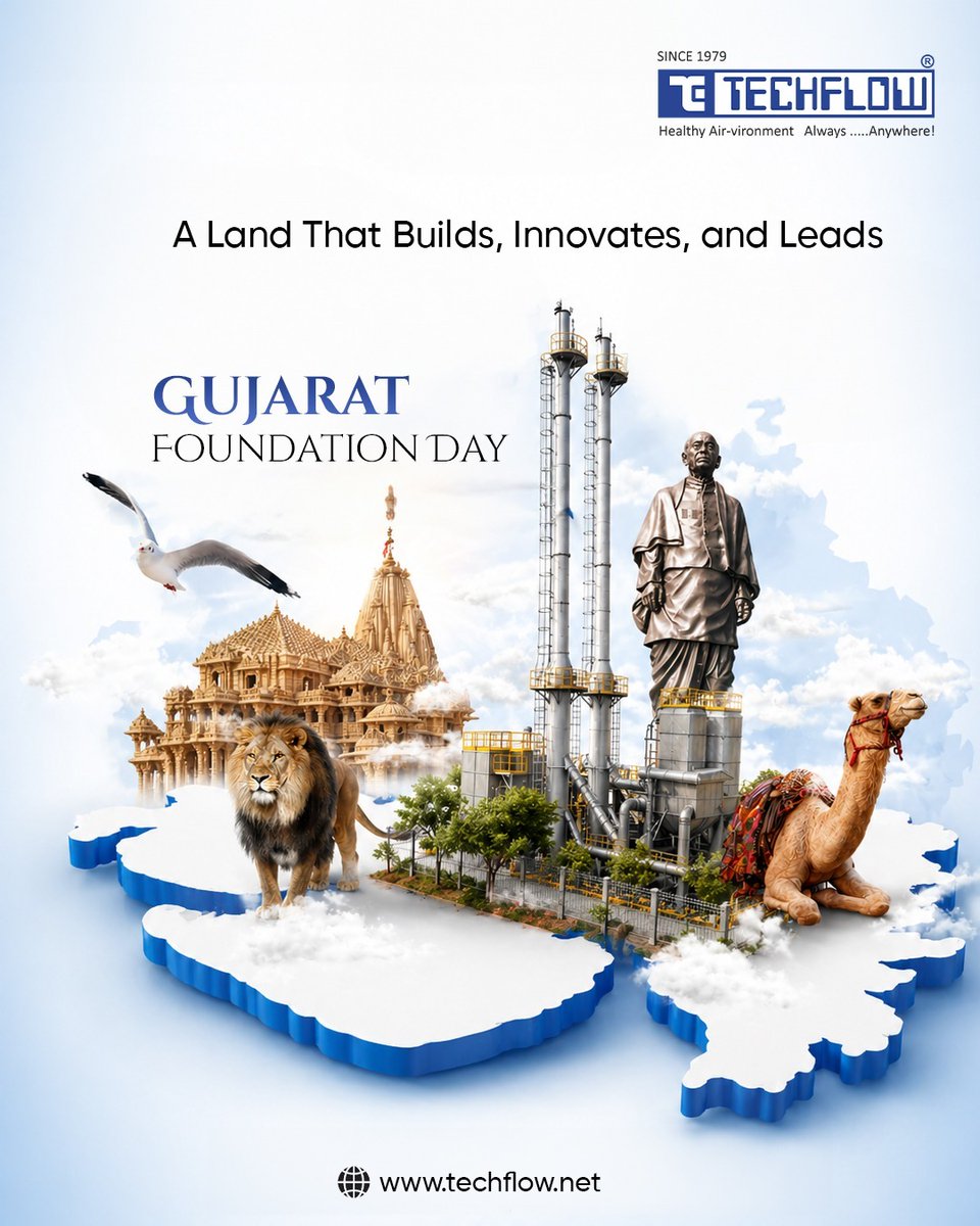 techflownet's tweet photo. A land known for its vision, resilience, and innovation—Gujarat continues to lead with strength and purpose. Celebrating 66 years of progress and pride.
Happy Gujarat Foundation Day!

#TECHFLOW #GujaratFoundationDay #GarviGujarat #GujaratDay #PrideOfGujarat #66YearsOfGujarat https://t.co/xfaXr44x0g