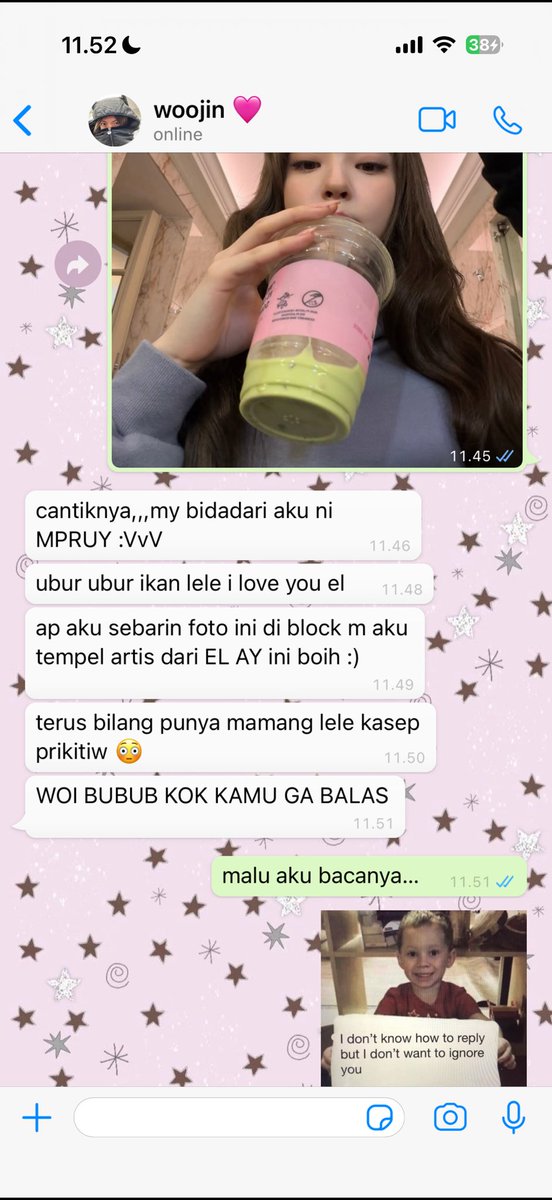 mesoleii's tweet photo. begini lah ceritanya ella dan woojin kalau fasyalan :V https://t.co/9kDBT15FYF