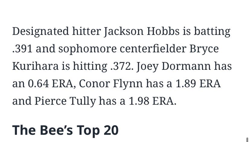 TreyHowellChase's tweet photo. Thank you for the nice write up @SacBee_JoeD @sacbee_news @rahsbsbl @JoeyDormann2027 @jacksonh_2027 @bryce__kurihara @tullyP811 @ConorFlynn56155 https://t.co/Ttav5oUxhf