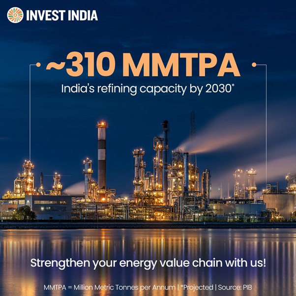 investindia's tweet image. Driven by rising fuel needs of a growing economy, India’s refining sector is expanding capacity, creating strategic opportunities across downstream infrastructure and exports.

Learn more: lnkd.in/gEqEGhUe 

#InvestIndia #InvestInIndia #IndiaOpportunity #OilandGas