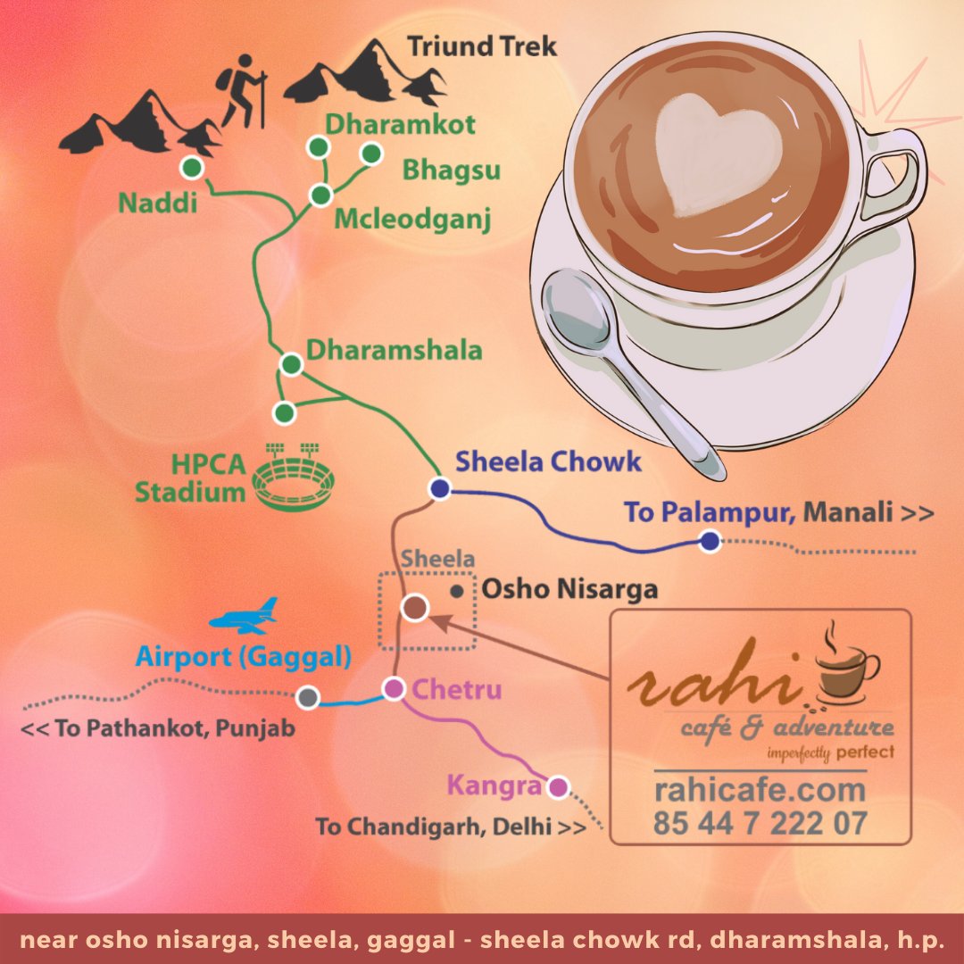 RahiCafe2020's tweet photo. A Cafe for Family and Friends

Check Our Menu - https://t.co/wS2bgogxF8

📌 Village Sheela, Near Osho Nisarga, Dharamshala, HP

#rahicafeandadventure #rahicafe #dharamshala #fresh #healthy #delicious https://t.co/DMv8i0fTBj