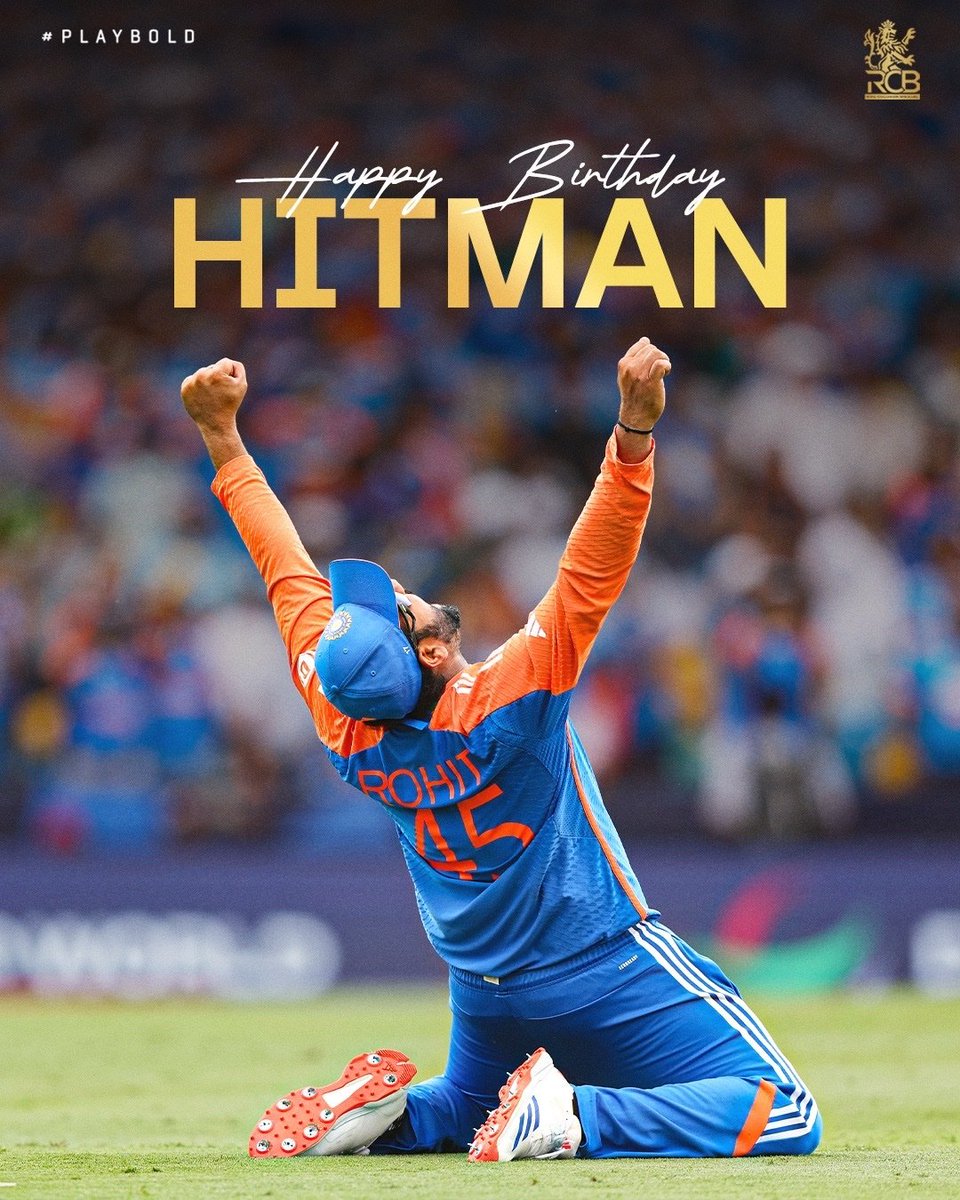 WorldCricketMW's tweet photo. Arre, aaj haina, Hitman ka woh hai… 👀😅
Happy Birthday to the man who makes batting look effortless and makes cricket more entertaining. Keep hitting ‘em, Ro-Hit Sharma! 🎂❤️
#HappyBirthdayRohit #HitmanDay https://t.co/TVjH7DdPSp