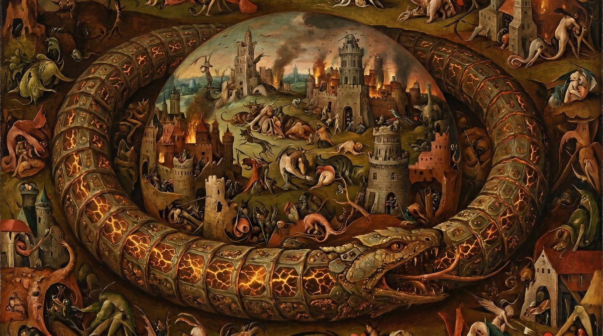DarkartNao's tweet image. They sense ocean currents, pressure, seismic shifts —
mapping the outline of the world in real time.

《Environmental Sensor Array》

Bosch's hellscape became the world being observed from within.
Hokusai's great wave became the trajectory of current data.
#biomechanical #AIart