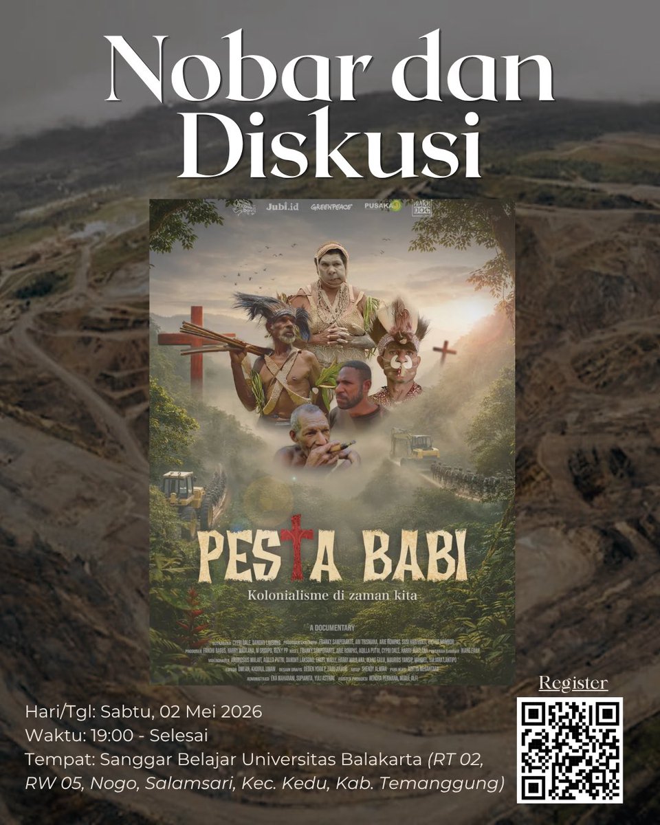 Univ_Balakarta's tweet photo. Nobar dan Diskusi Film “Pesta Babi” di Temanggung. https://t.co/qJ4PYJ4A8J