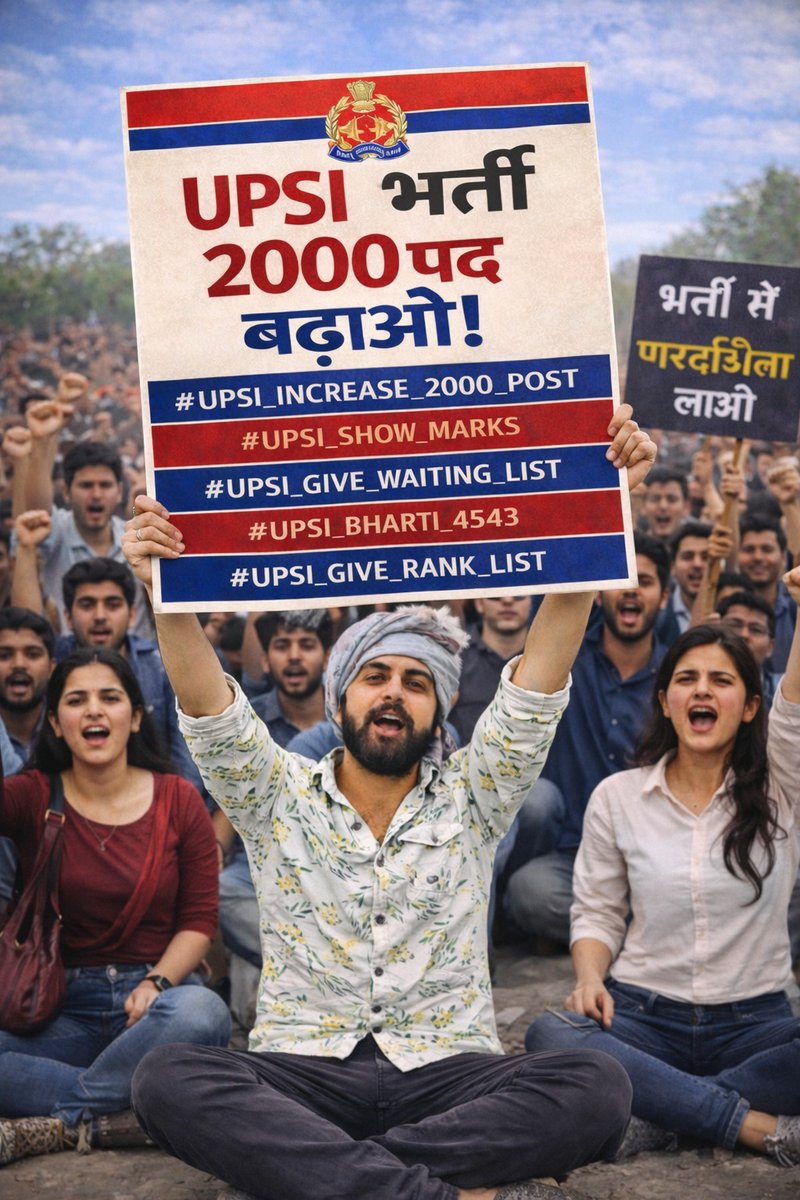 AsisaYaduvansa's tweet photo. #UPSI_INCREASE_2000_POST
#UPSI_SHOW_MARKS
#UPSI_GIVE_WAITING_LIST
#UPSI_BHARTI_4543
#UPSI_GIVE_RANK_LIST 
@myogiadityanath @upprpb @UPGovt @myogioffice @CMOfficeUP https://t.co/bt2VlVWEac