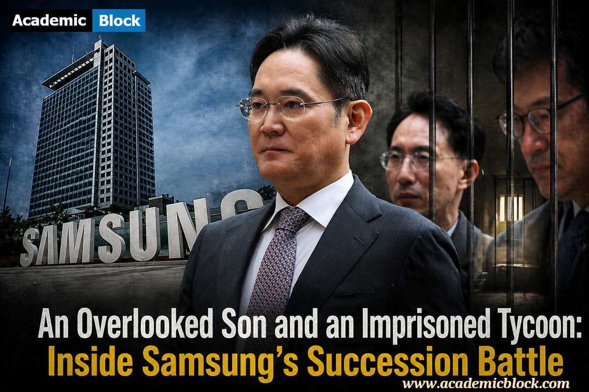 AcademicBlock_'s tweet image. 🚨 A family empire in turmoil: when power, legacy, and silence collide…

 An overlooked son and a jailed tycoon at the heart of Samsung’s succession drama. 🏢⚖️

#Samsung #BusinessNews #CorporateDrama #Leadership #Succession #academicblock