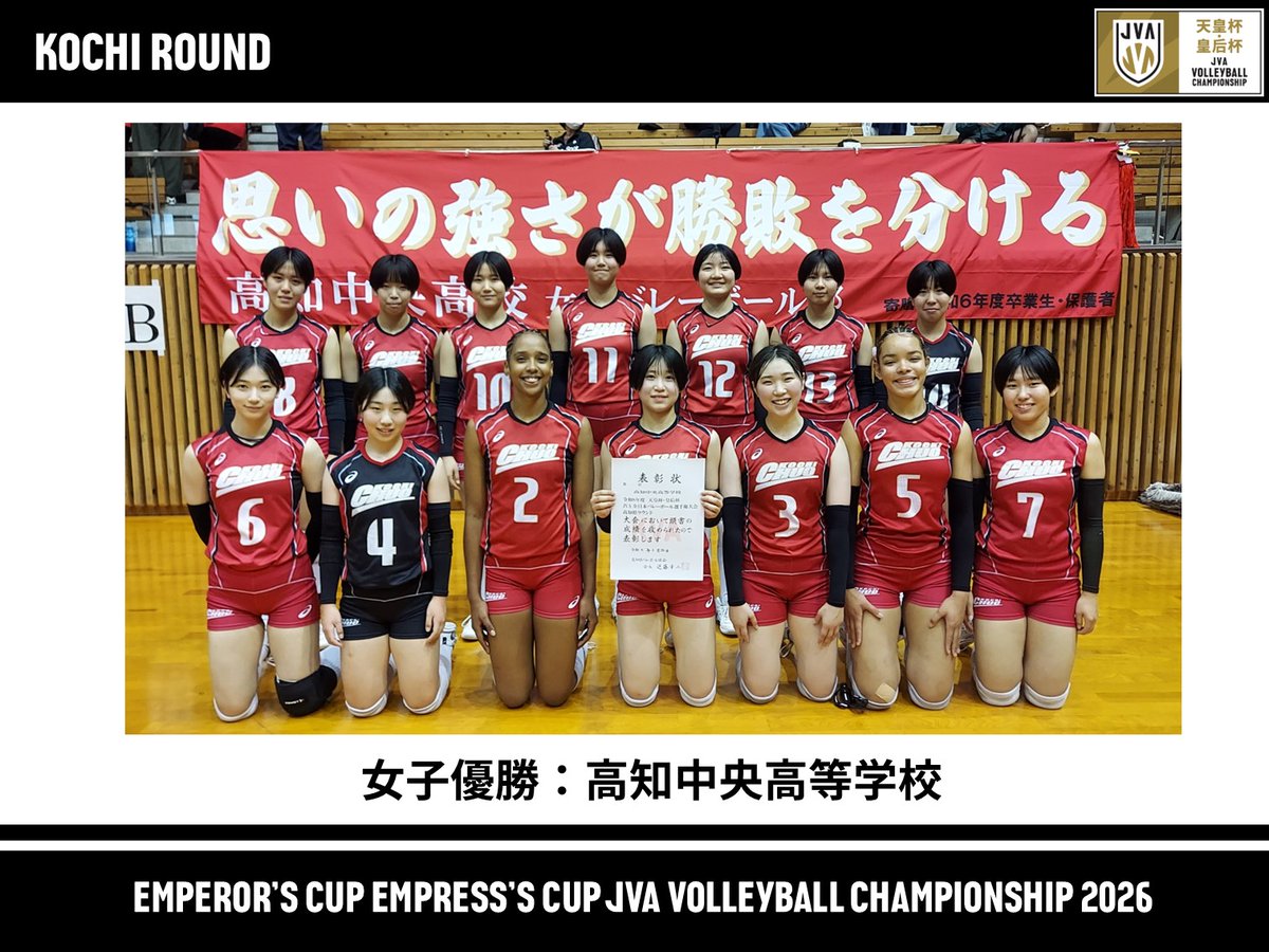 🏐高知県ラウンド結果情報🏐 男子優勝：高知工科大学 女子優勝：高知