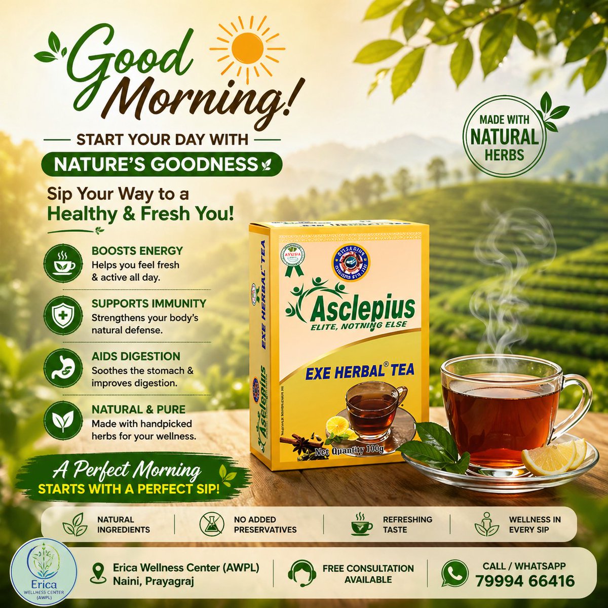 CenterEric49869's tweet image. Neem, Pudina jaise natural ingredients ke saath
aapko mile complete protection

👉 Smile Naturally, Shine Confidently!
📍 Erica Wellness Center – Naini, Prayagraj
📲 Free Consultation Available
📞 Call / WhatsApp: 079994 66416
#OralCare #HealthyTeeth #FreshBreath #AyurvedicCare