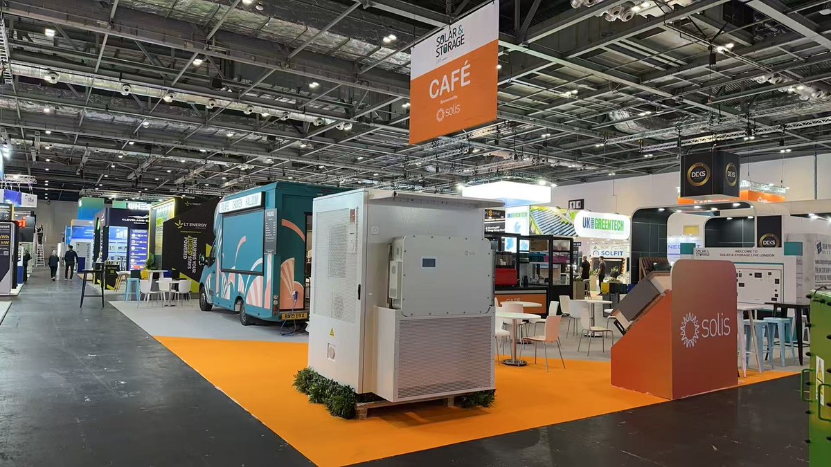SolisStorage's tweet photo. ⚡ Solar &amp; Storage Live London 2026 | Live from Booth E30C

We're live in London 🇬🇧

On display: FlexHome &amp; IntelliHome ESS, designed for the next stage of residential energy management.

#SolisStorage #SolarAndStorageLive #London #EnergyStorage #ResidentialESS https://t.co/X9Qo88A0IA