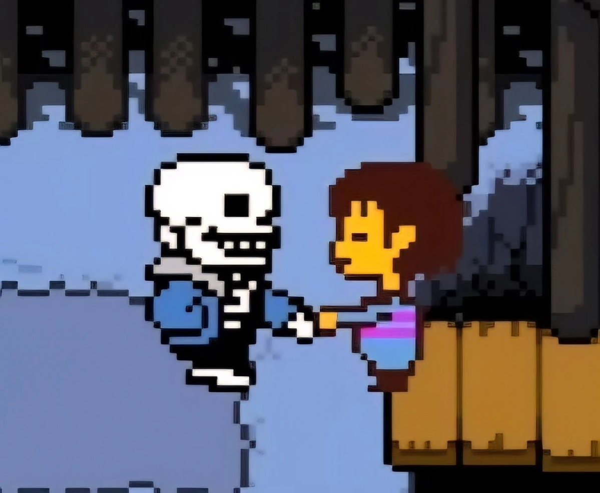 Sunnarii's tweet photo. You know... I really like the concept of Sans being a dad to Frisk, he'd be a really funny father figure lmao
#Undertale #Sans #Frisk https://t.co/D6orP13SB8