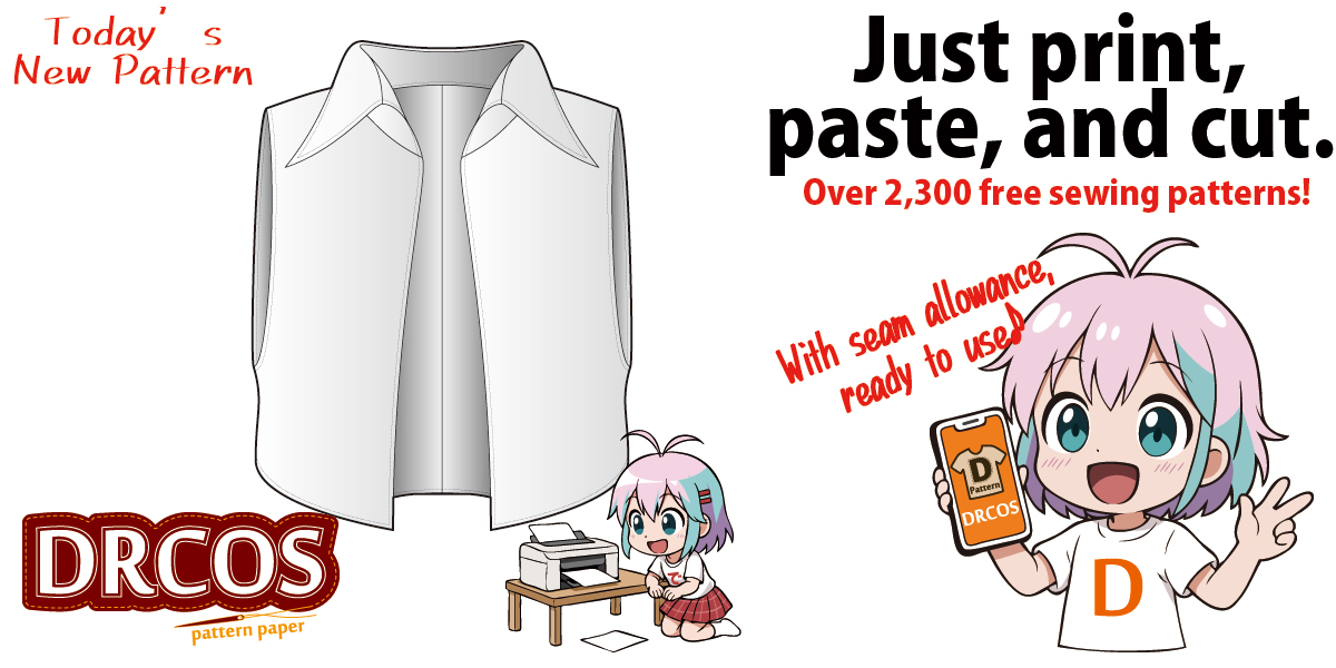 drcos_com's tweet image. ✨ Today’s English Paper Pattern! ✨

🖤 Bolero

A short jacket that is easy to layer.
Simple to sew and fits many outfits.
🔗 dr-cos.info/fp-bolero.html

#SewingPattern #CosplaySewing #DIYFashion #DRCOS