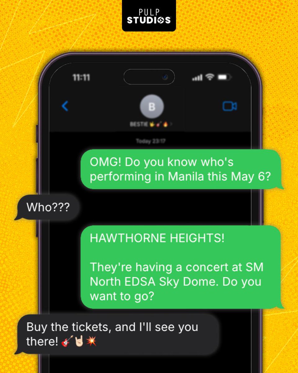 pulpstudiosph's tweet photo. Manila, are you ready to scream??? 🗣 Hawthorne Heights is coming!  Secure your spot now at SM Tickets outlets nationwide or online at https://t.co/zf30mRhAmp  Don't stay home and write "sad songs" alone—see you in the pit! 🤘#HAWTHORNEHEIGHTS2026  #HAWTHORNEHEIGHTS2026INMANILA https://t.co/N9j5L5jAKj