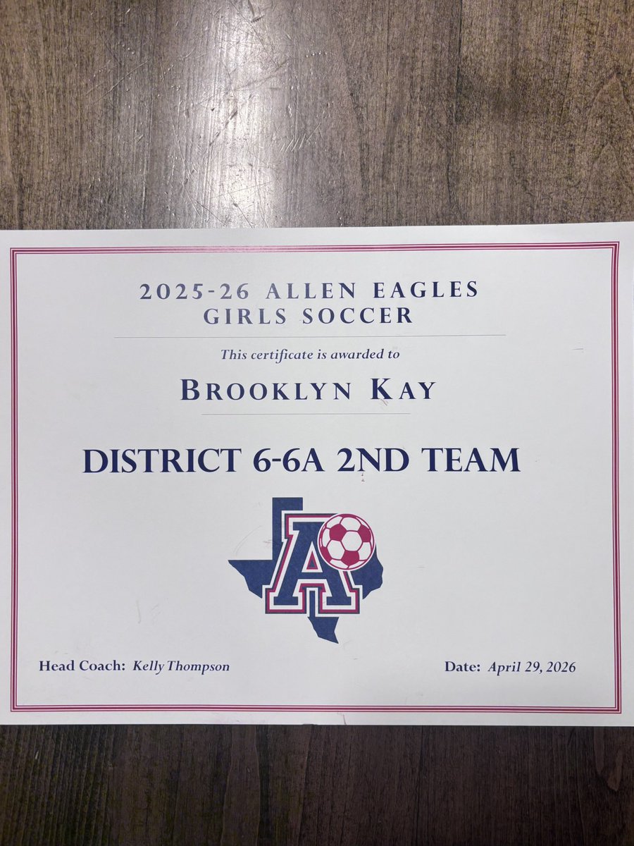 BrooklynKay2029's tweet image. Thank you for an amazing soccer season Allen High School!  #varsityyear #freshman #uncommitted #midfielderoftheyear