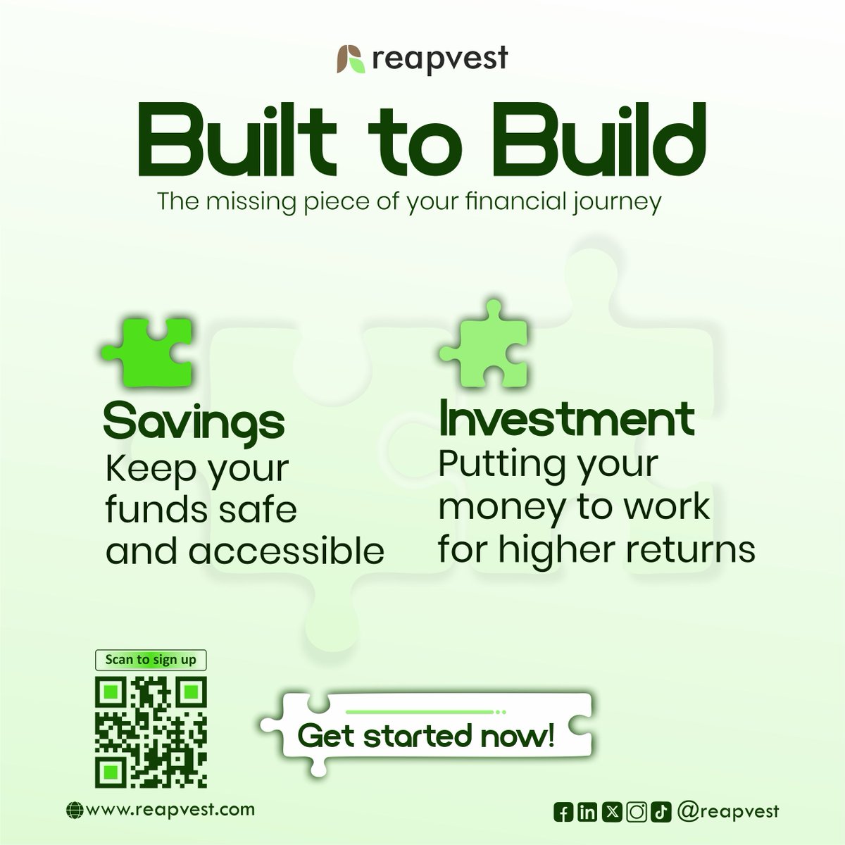 Sometimes, it's not that you are not trying hard enough…
It’s just something missing.

Real financial progress happens when both come together, just like two pieces of a puzzle finally fitting perfectly.

It’s time to complete the puzzle.
 #SaveInvestGrow #SmartInvesting #Build
