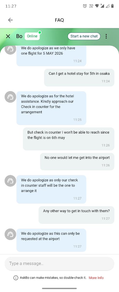 AcemanB9's tweet photo. Great logic by @airasia . Our flight got rescheduled from 5th to 6th may(more than 24hours delay) and no help from the team. Worst customer support experience. https://t.co/dLNF2t6UA8