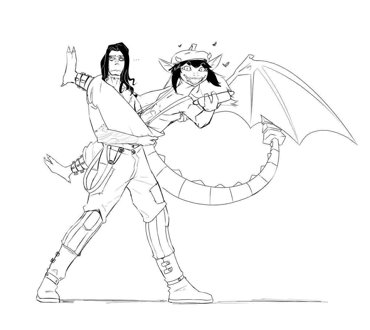 GatoMeowYT1's tweet image. Alfinal ... si fueron a comer hot dogs 🌭 #deadlock #ivy #victor #fanart