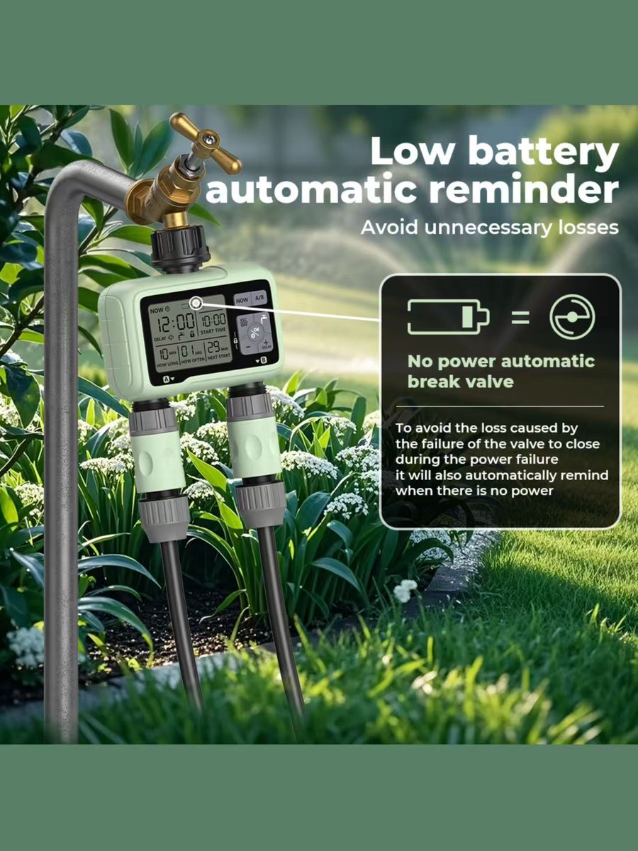 Eshico_Ningbo's tweet image. HCT-326 Water Timer🌻: The Perfect Companion for Your Garden!🥰

🌱Larger watering coverage area
🌱Modes from seconds/minutes to daily intervals
🌱Automated irrigation system
🌱Low battery alerts

Let Every Drop of Water Play a Value!💧

#Eshico #WaterTimer #gardening #plants