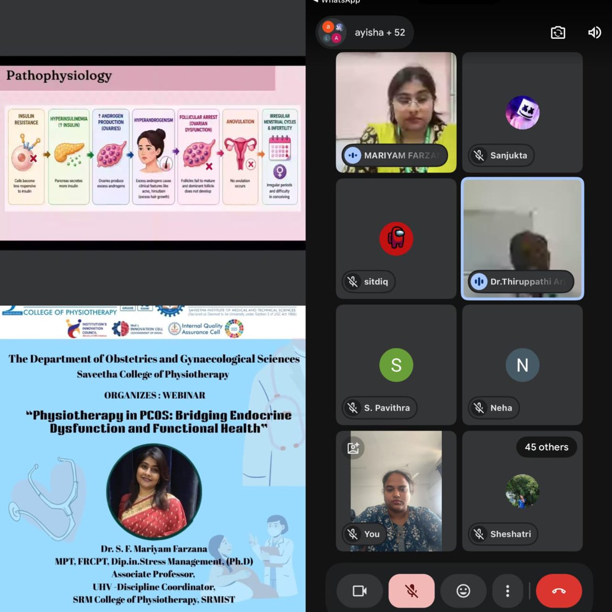Scpt_official's tweet image. The Department of Obstetrics and Gynaecological Sciences, Saveetha College of Physiotherapy, successfully organized an insightful webinar on “Physiotherapy in PCOS: Bridging Endocrine Dysfunction and Functional Health.”
#PCOSAwareness #WomenHealth #Physiotherapy #Webinar #simats