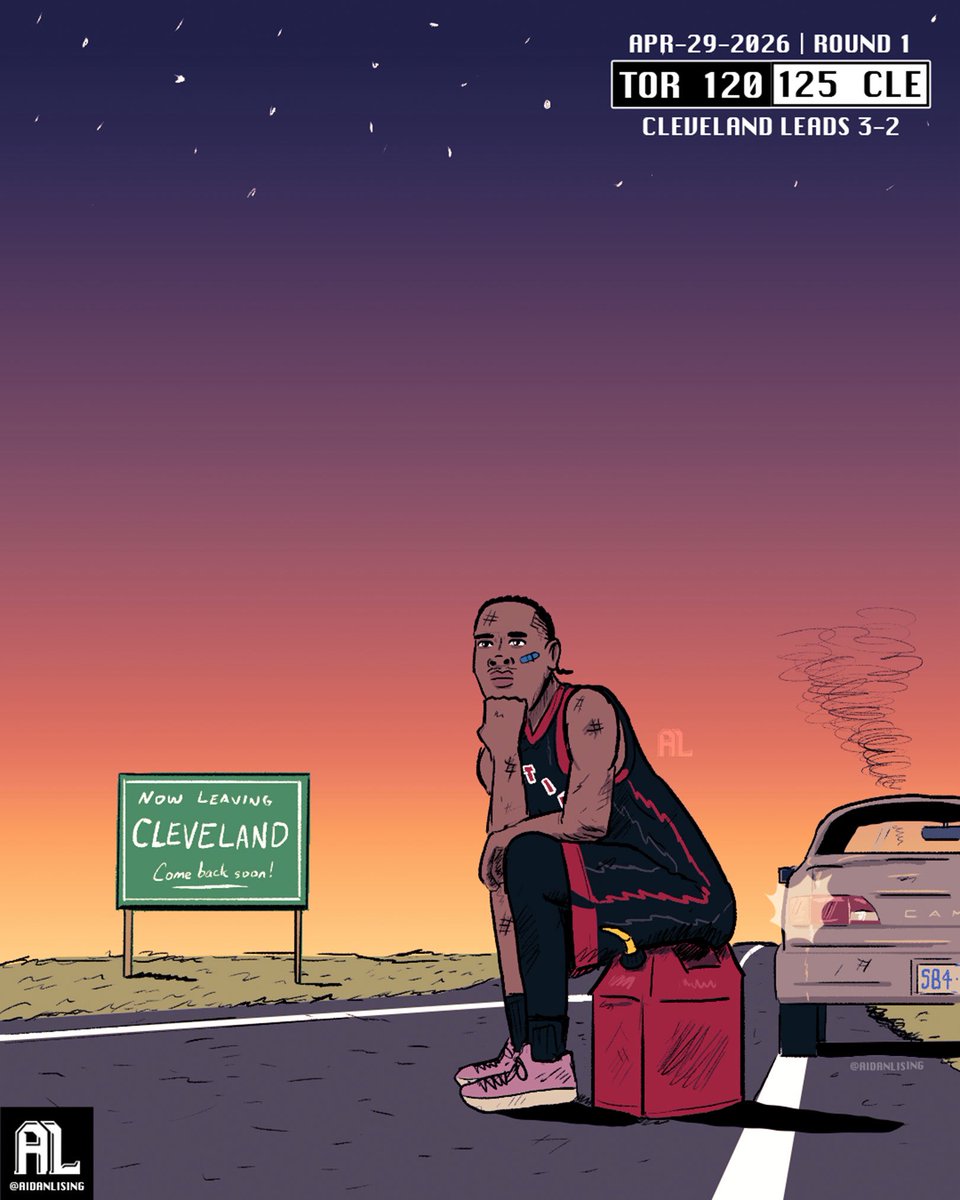aidandesigned's tweet photo. A sketch after every Raptors game this season

(2026 Playoffs - R1G5)

#WeTheNorth https://t.co/hCsyLJbmMa