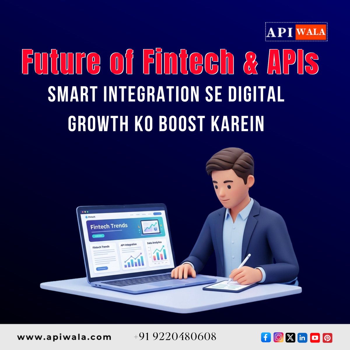 apiwala's tweet image. Step into the future of fintech with powerful API solutions from APIWALA 🚀
🌐 Visit: apiwala.com
📞 Contact: +91 9220480608
#Fintech #APIIntegration #DigitalGrowth #APIWALA #TechInnovation #StartupIndia #Automation #BusinessSolutions