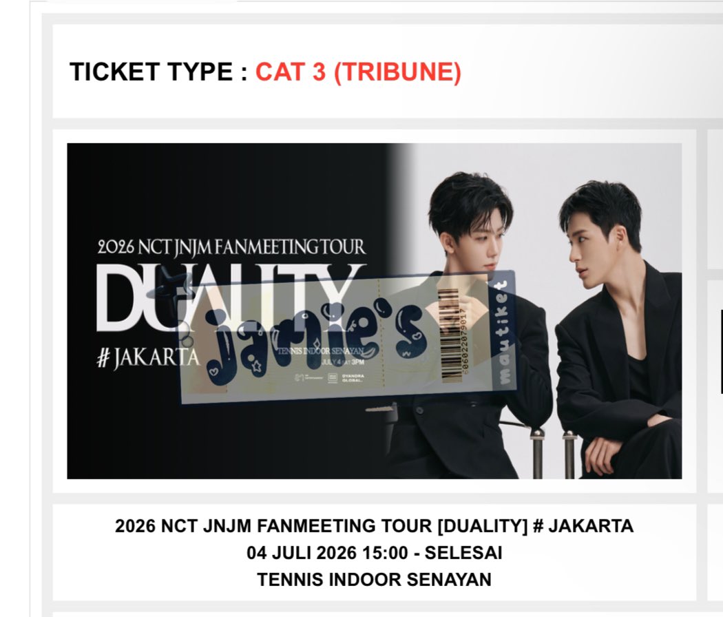 Jamie’s | Ticketing Service 🩵 tweet media