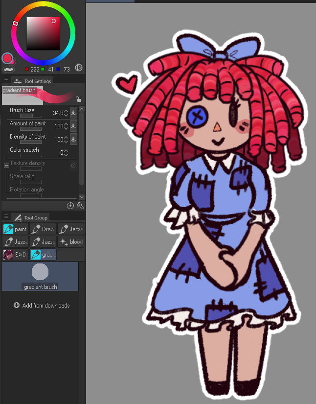 Inkomeli's tweet photo. Messing with brushes and found one perfect for her hair 💖 #tadc #ragatha https://t.co/fTStnuRgu4