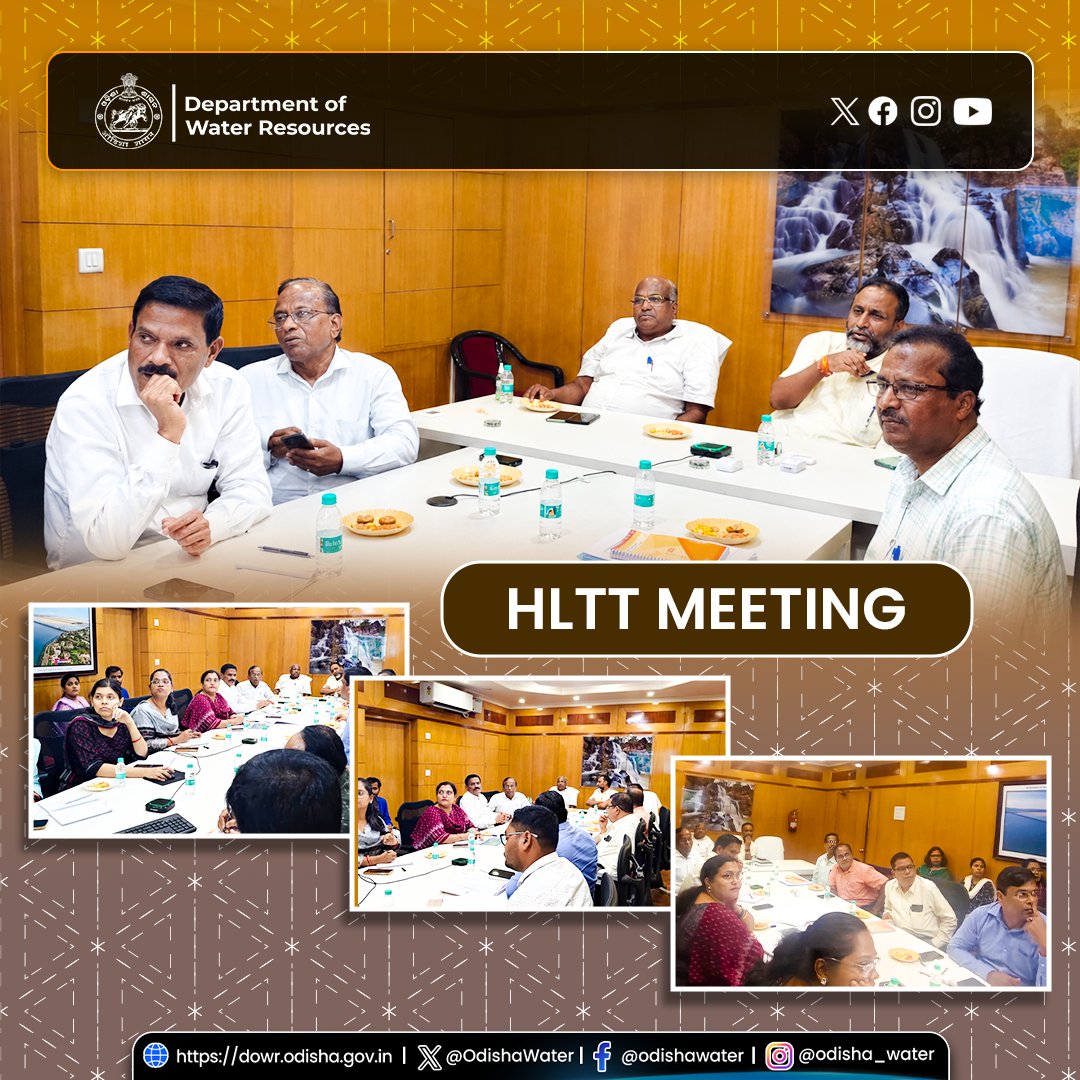 OdishaWater's tweet photo. The HLTT meeting was held under the chairmanship of Engineer-in-Chief, Planning & Design, WR, in the presence of the EIC, Water Resources, and senior officers of the department for the axis finalization of ISS at #Balma, #Harigada, #Samantarapalli, and #KokalabaBarrage in #GanjamDistrict. 💧
#OdishaWater #HLTTMeeting #InfrastructureDevelopment #SustainableWater 

@CMO_Odisha @SecyChief @IPR_Odisha @OIIPCRA_OCTDMS @OLICLTD @ltd_occ @CE_Megalift @GWDOdisha