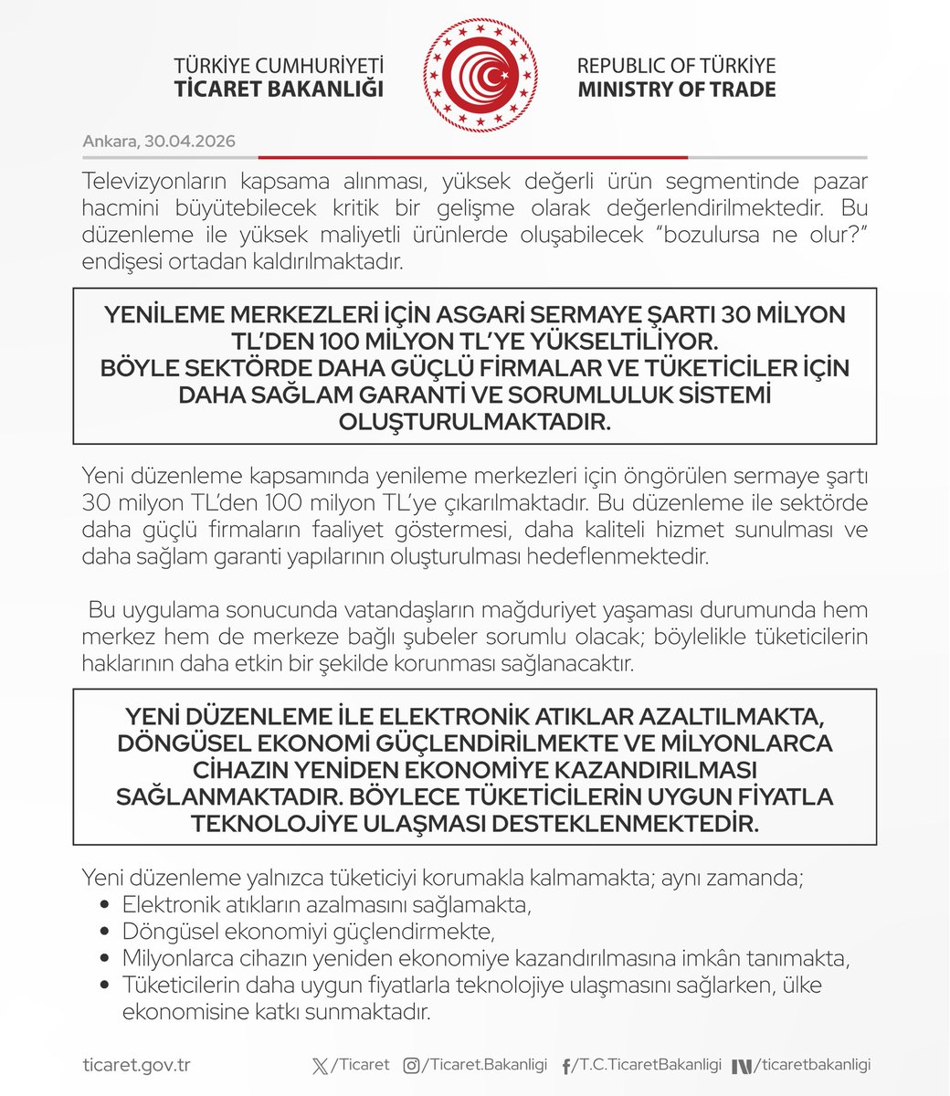 T.C. Ticaret Bakanlığı tweet media
