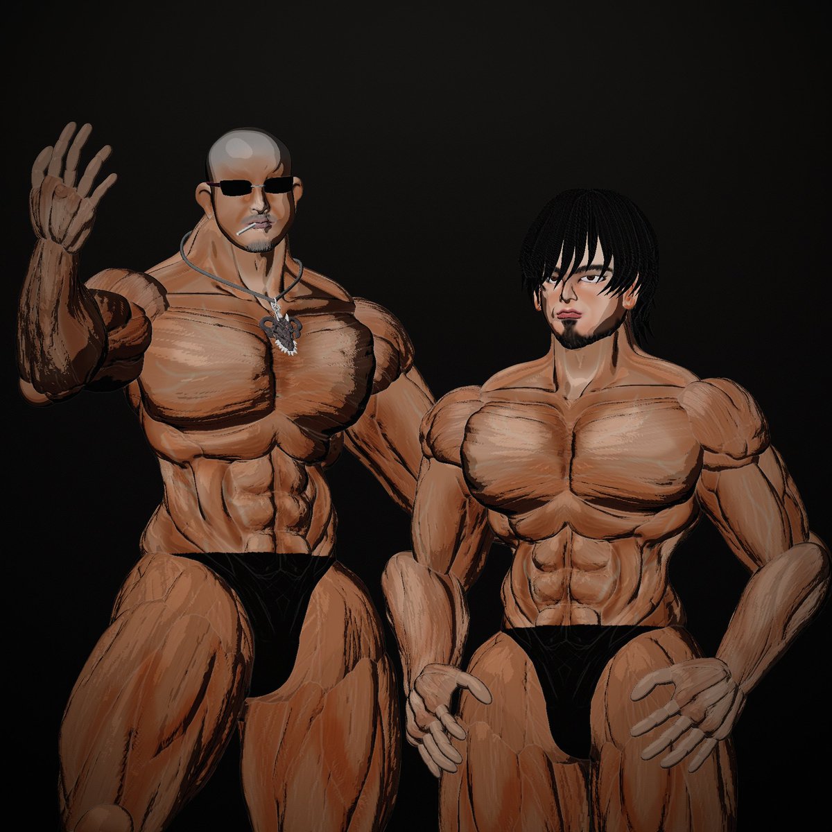 santamo00's tweet image. 仲良し二人組
#nomadsculpt #3dSculpt