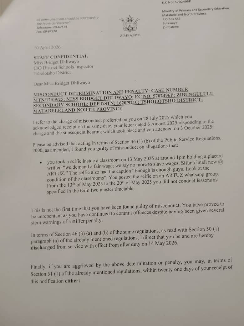 Amalgamated Rural Teachers Union of Zimbabwe,ARTUZ tweet media