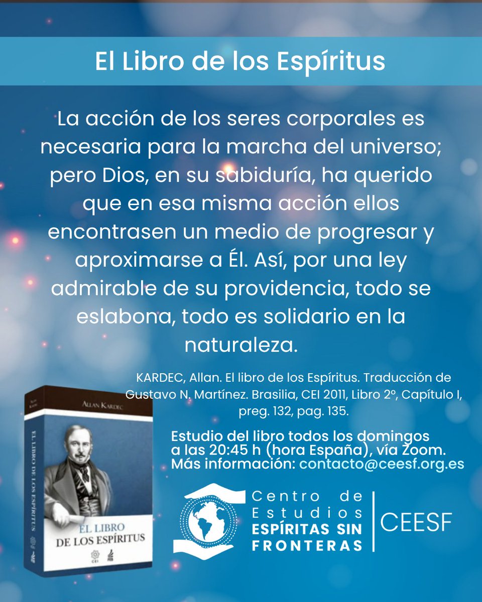 ESTUDIOEN_CEESF's tweet photo. CEESF- Centro de Estudios Espíritas Sin Fronteras

#Centroestudiosespiritasinfronteras #Espiritismo #allankardec #ceesinfronteras #estudioenceesf #conferenciasespíritas #Doctrinaespírita #Evangelioredivivo #Lagénesis_Kardec #ellibrodelosespiritus #espíritas https://t.co/tL6XGPjHVW