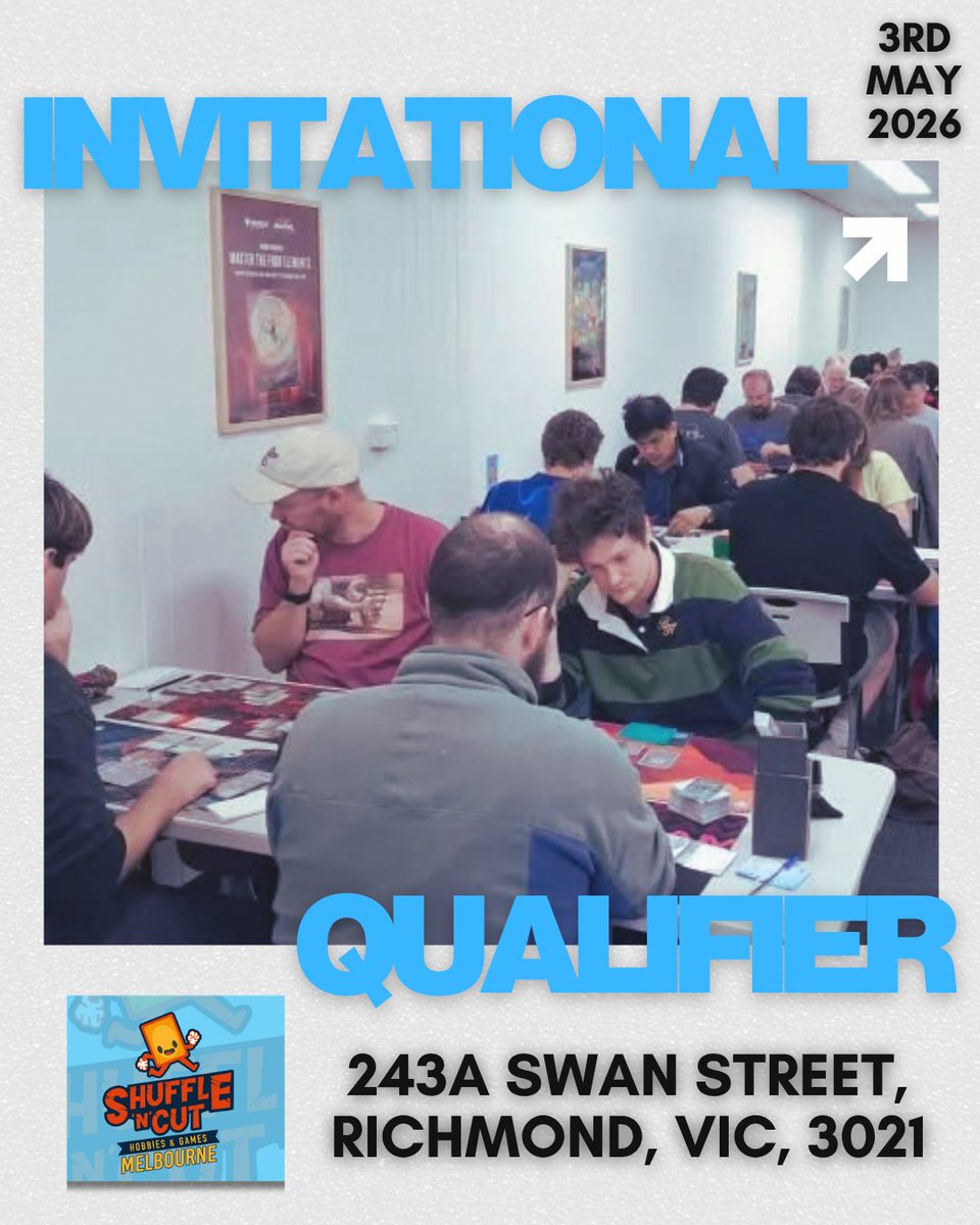 mtg_bazaar's tweet photo. HEAPS of Invitational Qualifiers this weekend!! 🔥
What deck will you be playing?🤔

📍Shuffle’n’Cut Melbourne (VIC)

DETAILS 👉 https://t.co/DnL7GQ8lnn

Special thanks to our organised play partner AIE Games, and our sponsor Gatherer's Tavern 🙏❤️ https://t.co/EgHs5Au4hB