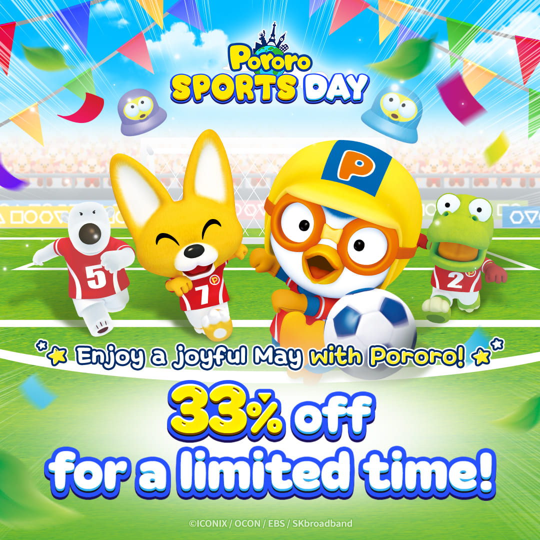 GravityGameHub's tweet photo. 🎉 Pororo Sports Day Limited-Time Discount!

Enjoy the game on Nintendo Switch at a special price from Apr 30 – May 13, 2026 🎮

Join Pororo and friends in a fun sports adventure!

🔗https://t.co/61Nmnt30dY https://t.co/lHkclnRgWj
