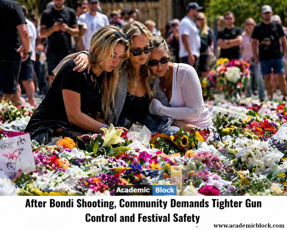 AcademicBlock_'s tweet image. 🌸 Bondi Remembers: Safety and Change Needed

Tears and flowers mark the community’s grief after the Bondi shooting. Calls for stronger gun laws and safer festivals grow louder. 🕯️💔

#BondiBeach #EndGunViolence #FestivalSafety #CommunityMourning #BondiStrong #academicblock