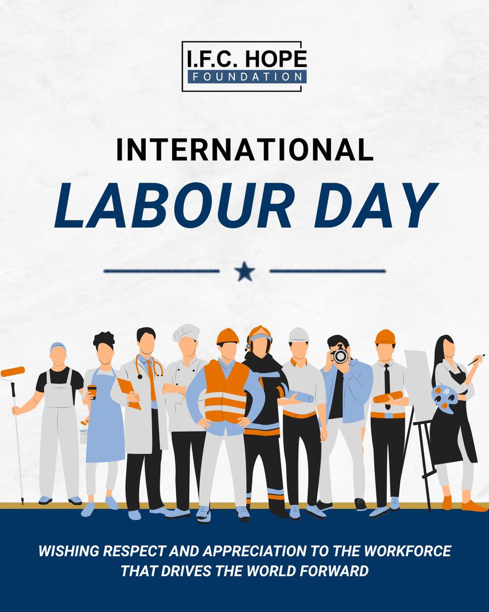 ifc_hope's tweet image. Today we honor the strength and resilience of workers everywhere. From healthcare to construction, education to the arts, your work drives progress and hope.

I.F.C. Hope Foundation celebrates you. Happy Labour Day!

#LabourDay #RespectWorkers #HopeInAction #IFCHopeFoundation