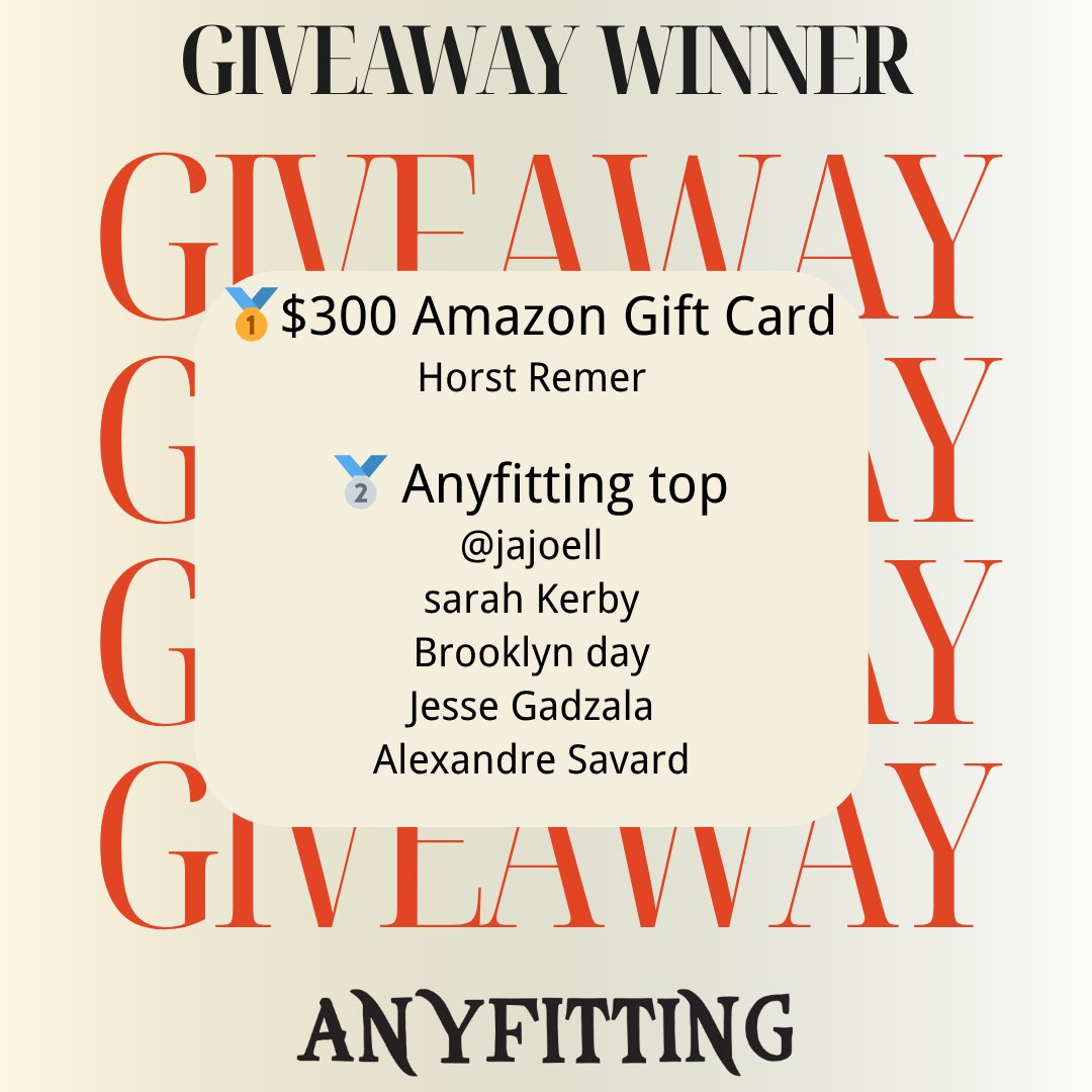 anyfittingshop's tweet image. Thank you everyone for your well wishes to Anyfitting! Congratulations to the following winners 🥰!

*Please contact us via Instagram or Facebook within 48 hours, otherwise you will forfeit your chance to win. Thank you for your love and support!

#Anyfitting   #Gift   #Winning