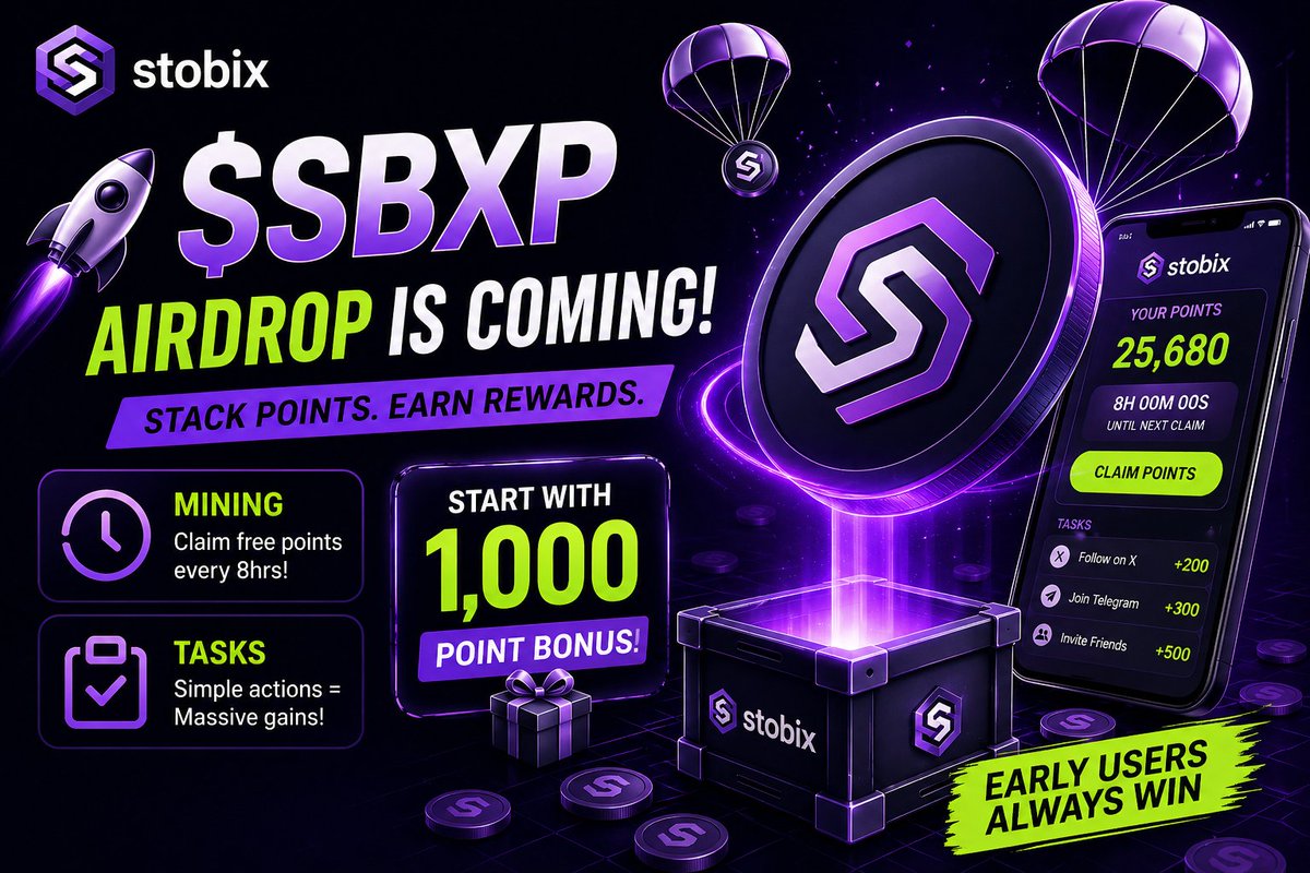 🚀 $SBXP is quietly building momentum… don’t miss the early wave.
The <a href="/stobixcom/">Stobix | AI 200X Trading</a> airdrop is your chance to farm rewards before the hype hits. 💰
⛏️ Mine points every 8 hours — no cost
📈 Easy tasks, real upside
🎁 Grab your 1,000 POINT head start: 👉 stobix.com/invite/p3bjm7