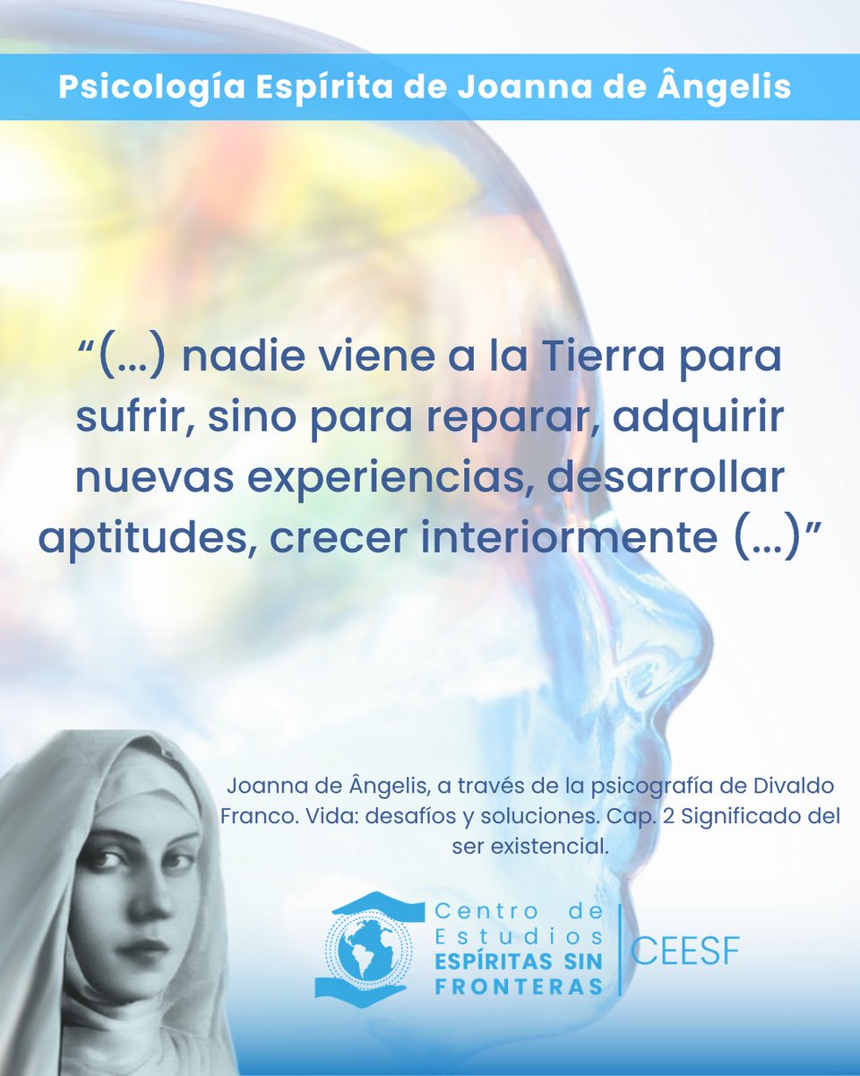 ESTUDIOEN_CEESF's tweet photo. ¡Reflexionando con la mentora!

“(...) nadie viene a la Tierra para sufrir, sino para reparar, adquirir nuevas experiencias, desarrollar aptitudes, crecer interiormente (...)”

#Joannadeangelis #Divaldofranco #espiritismo https://t.co/vs8bDzCSgY