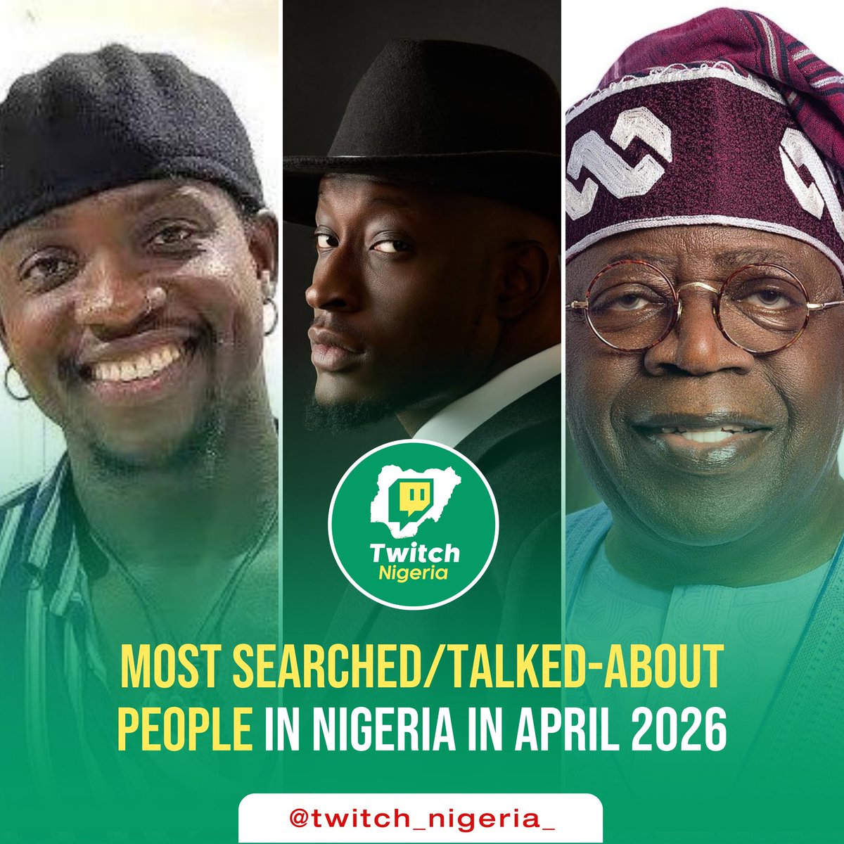 StoneWEX's tweet photo. MOST SEARCHED/TALKED-ABOUT PEOPLE IN NIGERIA 📈 (April 2026)

1. VDM / VeryDarkMan
2. CarterEfe
3. Bola Ahmed Tinubu
4. Asake
5. Davido
6. Omoyele Sowore
7. Burna Boy
8. BLORD
9. Wizkid 
10. DJ Tunez

#Googlestat #stat #april https://t.co/iwoAYaZO0y