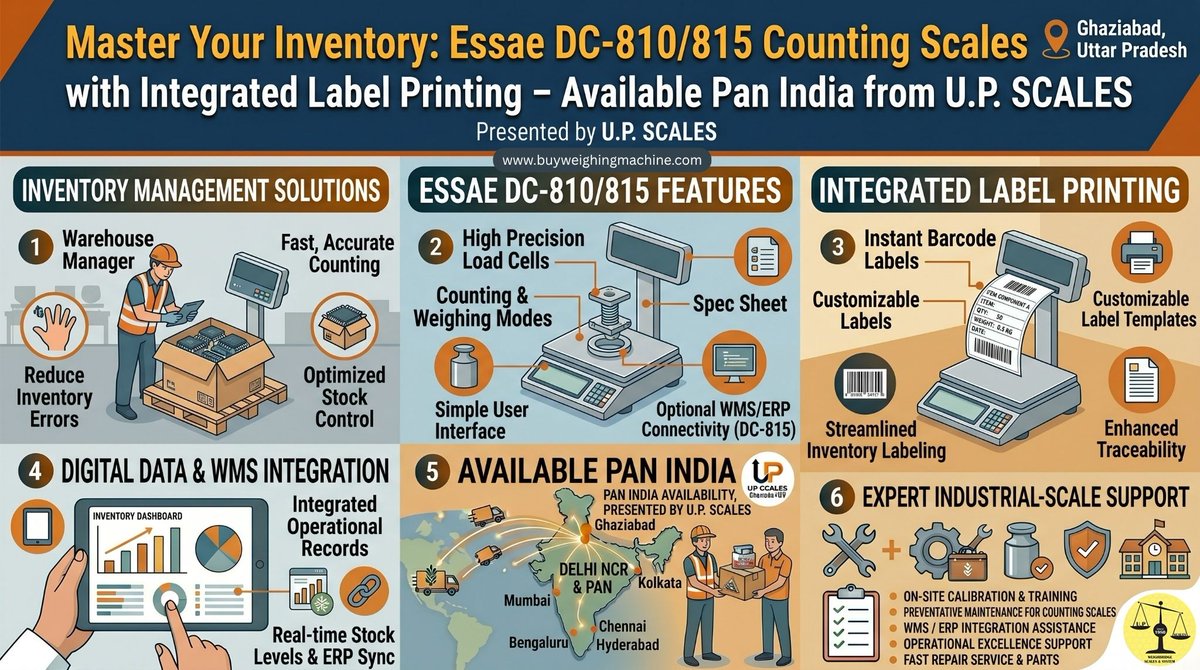buyweighing's tweet image. Essae DC-810/815 counting scales with integrated label printer from U.P. SCALES. 99.9% accuracy for inventory management. Pan India delivery &amp;amp; service. 📞 7532959979 | Visit: upscales.buyweighingmachine.com/blog/master-yo…
#CountingScale #Inventory #UPSCALES