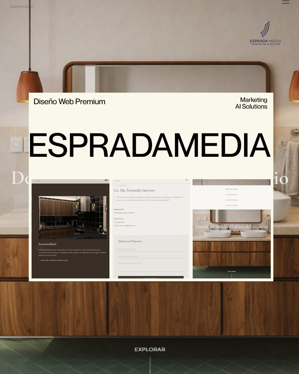 odeb094's tweet image. "No solo se ve increible, se vive poca madre". Ese es el mantra. Pasamos de un PDF aburrido a una web editorial de lujo. Rediseñamos su website con @GoogleAIStudio y el resultado fue: ELEGANCIA.  #DesignTrends #Tech #Interiorismo #AIStudio #WebDev