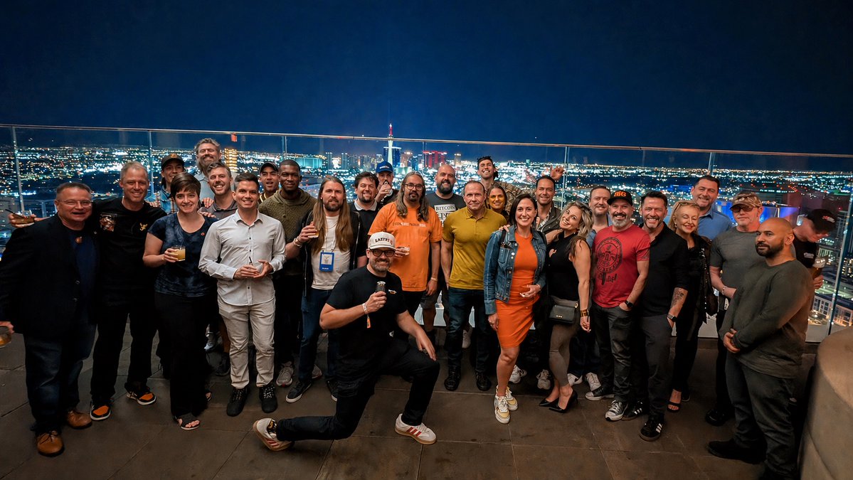 What a legendary Bitcoin after party in Vegas! 50 legends, epic vibes, and so many awesome new friends made. Cheers! 🚀

Cya all in Nashville next year!!!

<a href="/TheBitcoinConf/">The Bitcoin Conference</a> 
<a href="/VegasBitcoiners/">Vegas Bitcoiners</a> 
#BTC26