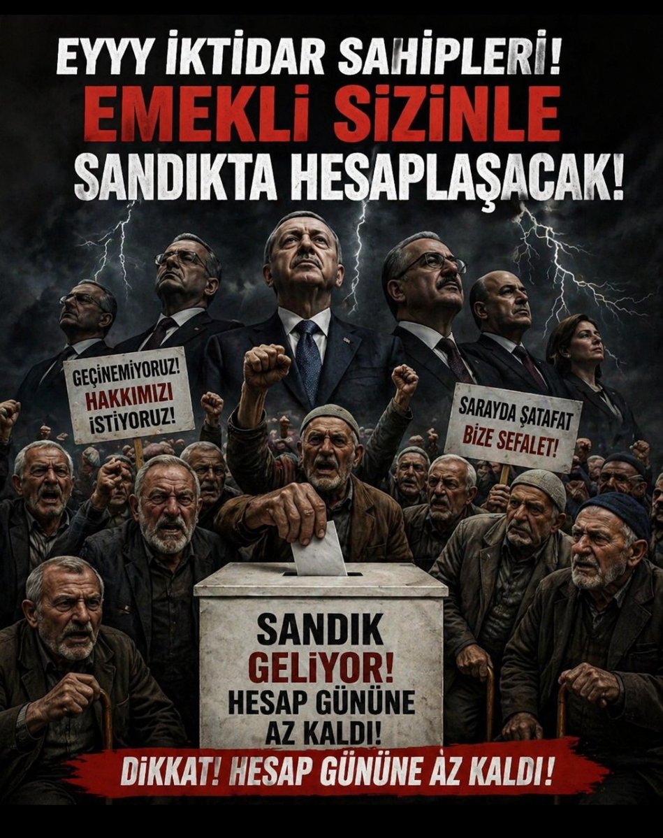 Kurban Bayramı ikramiyesi: 4000 TL
Emekliden mesaj var eyyy iktidar sahipleri EMEKLİ sandıkda görüşürüz diyor❗
Emekli gönderecek sizi azkaldı hesap gününe 

#iktidarEmekliyiSüründürüyor

#27Yıldır5000KısmiSürünüyor