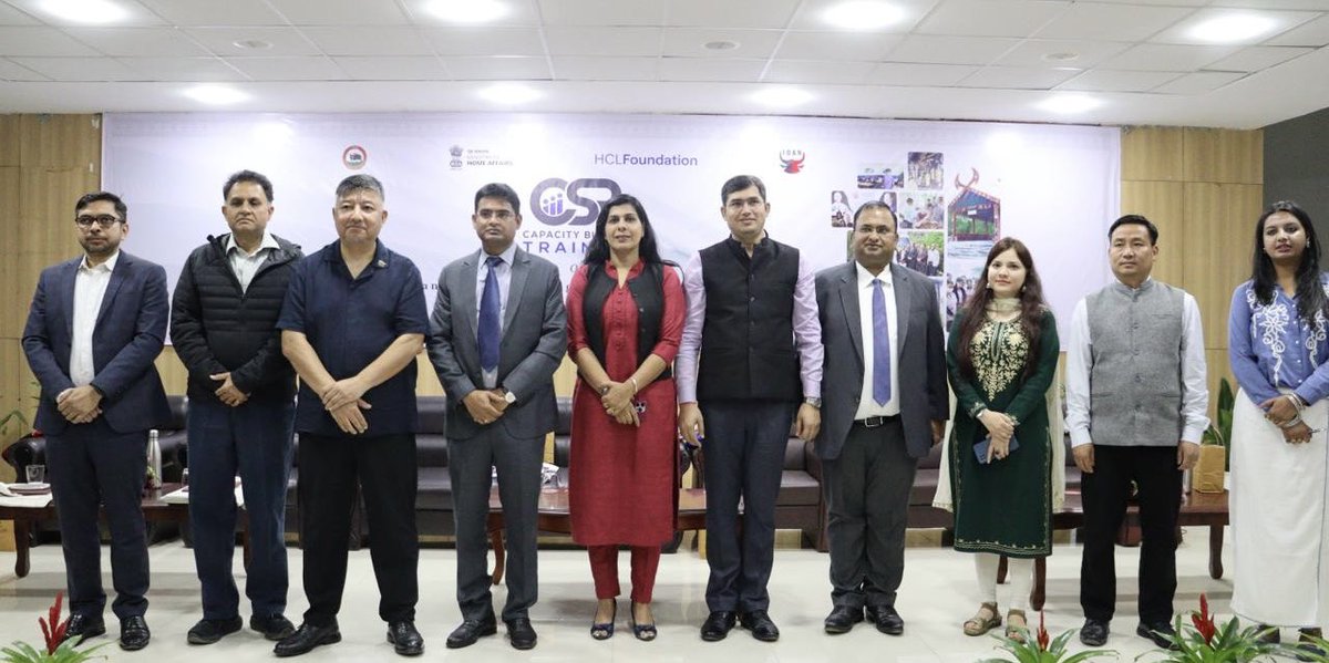 abumetha's tweet photo. Happy to participate in and address a special capacity-building programme on CSR and FCRA, organised in collaboration with the Ministry of Home Affairs and the HCL Foundation, for Government Departments and NGOs; under the aegis of the Investment & Development Authority of Nagaland (IDAN). 

This initiative will strengthen the ecosystem for CSR and foreign funding, enabling greater socio-economic impact in the state.

Grateful to the @HMOIndia and the @HCL_Foundation for their partnership and collaboration.