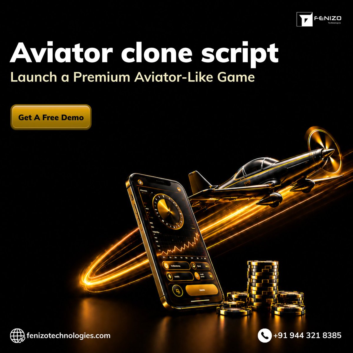 FenizoTechs's tweet image. Ready to start your own online gaming business
Our Aviator Clone Script is built for entrepreneurs who want to launch a fast, secure, and engaging crash game platform.
🌐fenizotechnologies.com
📞+91 944 321 8385
#AviatorCloneScript #iGamingSolution #TechStartup #BusinessGrowth