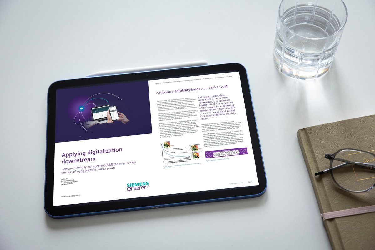 OnsiteRepairSE's tweet image. Old assets, new strategies 💡

In a market full of pressure, replacing aging infrastructure isn’t always an option. Find out the answer in our whitepaper: siemens-energy.com/global/en/home… 

#digitalization #assetintegrity #download