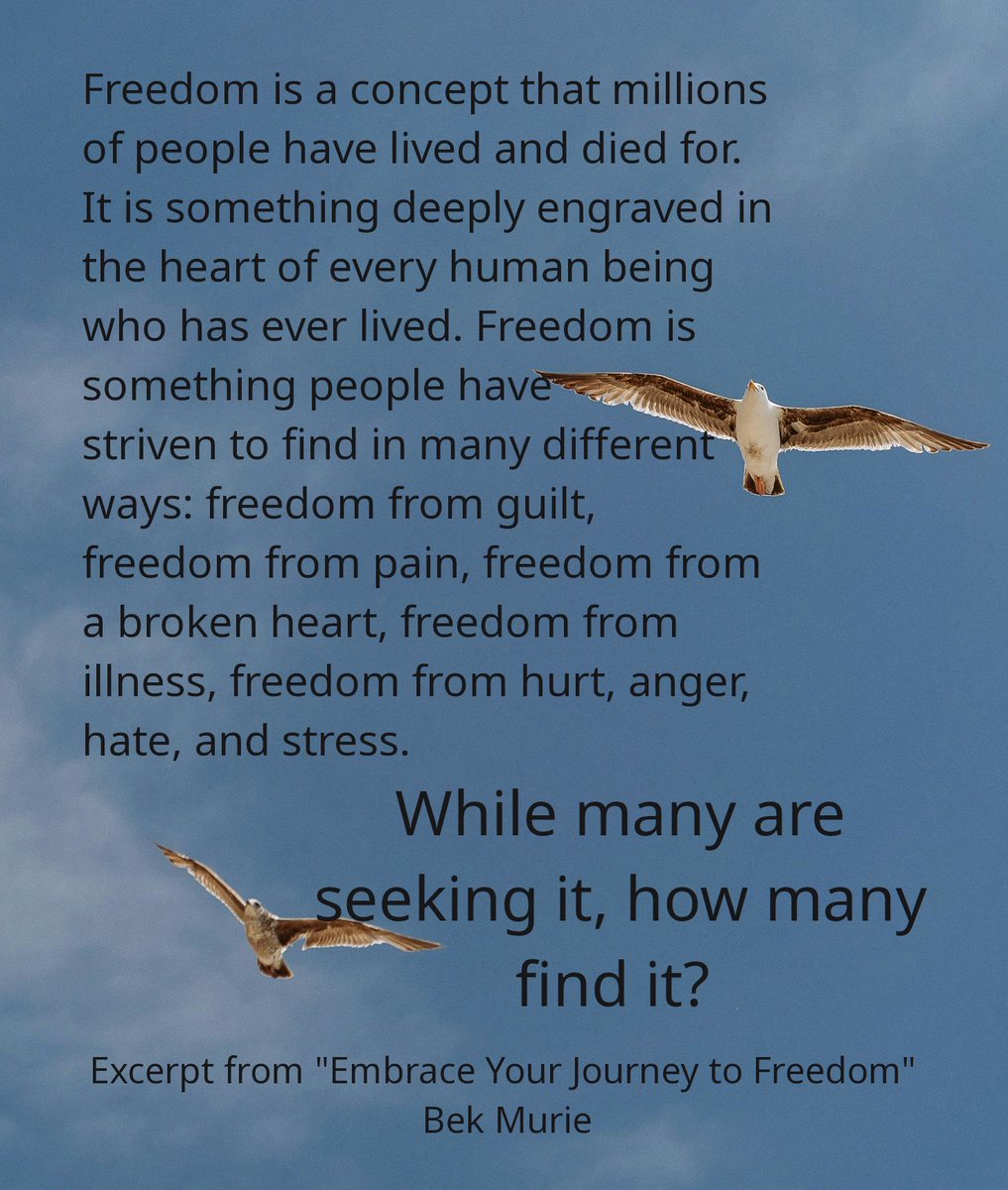 freedomever4's tweet image. Freedom can seem elusive, but learning who you are opens the door to true freedom. A freedom that is experienced through aligning with what you believe about yourself.

#spirituality #selfhelpbooks #personaldevelopment #author #booklover #booksbooksbooks #christianity #psychology